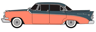 1956 Dodge Royal 4-Door Sedan- Classic Metal Works 30254